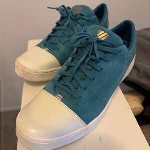 K-Swiss Teal Suede White Toe 11.5M